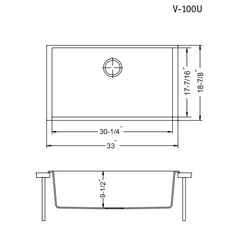 Alternate Image for Houzer 33" Granite Undermount Single Bowl Kitchen Sink, Brown, V-100U MOCHA