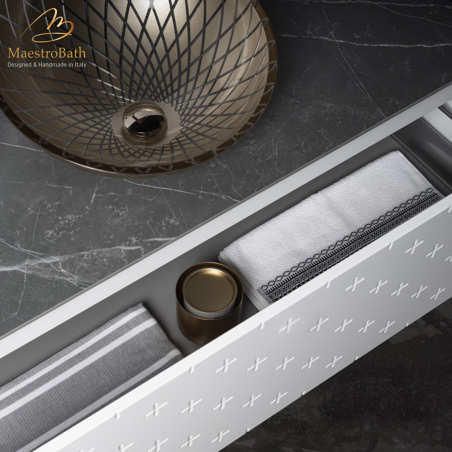 Alternate Image for MaestroBath Sogno Modern Bathroom Vanity, White, 48", Wood, VAN-SGN48-WHT