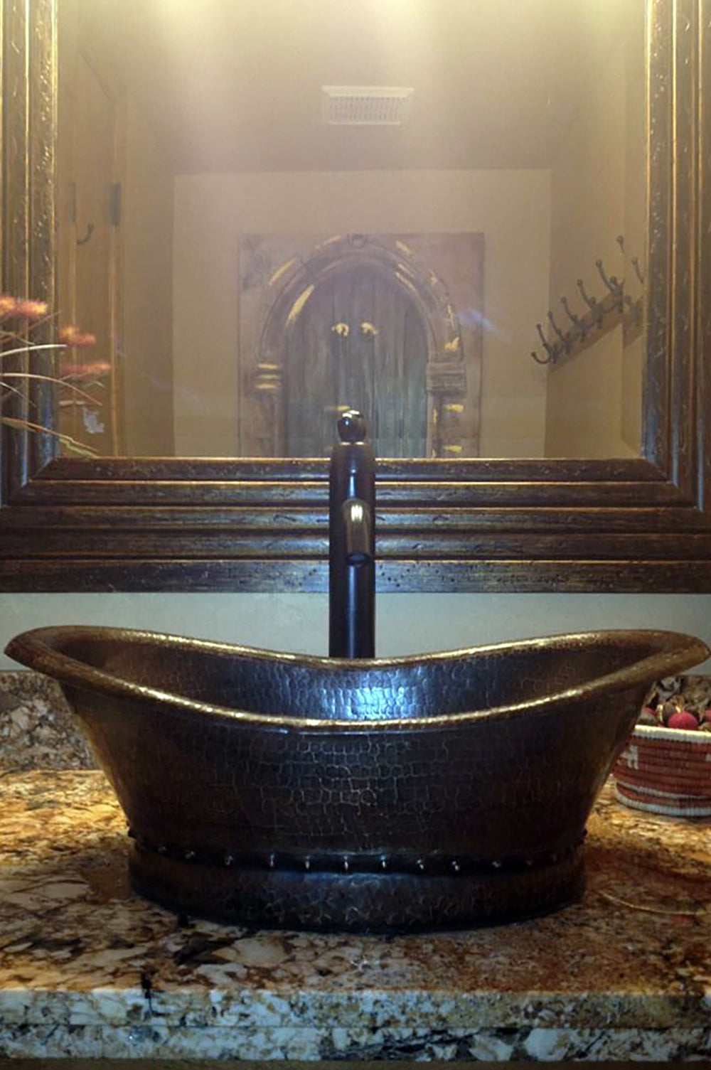 Alternate Image for Premier Copper Products 20" Copper Bathroom Sink, Oil Rubbed Bronze, VBT20DB