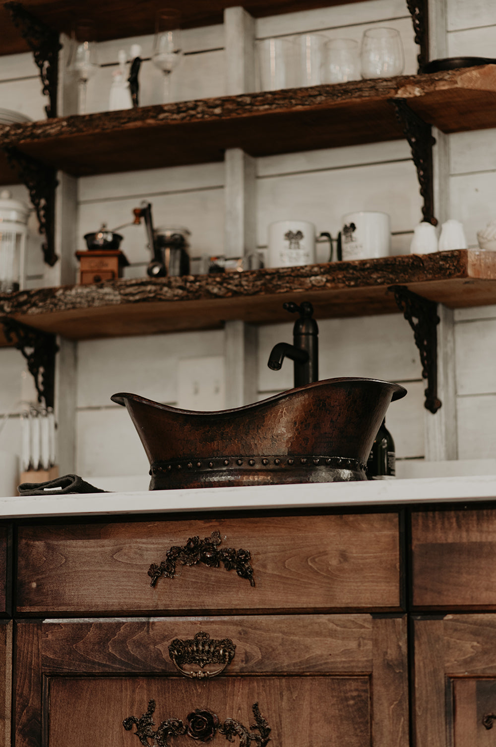 Alternate Image for Premier Copper Products 20" Copper Bathroom Sink, Oil Rubbed Bronze, VBT20DB