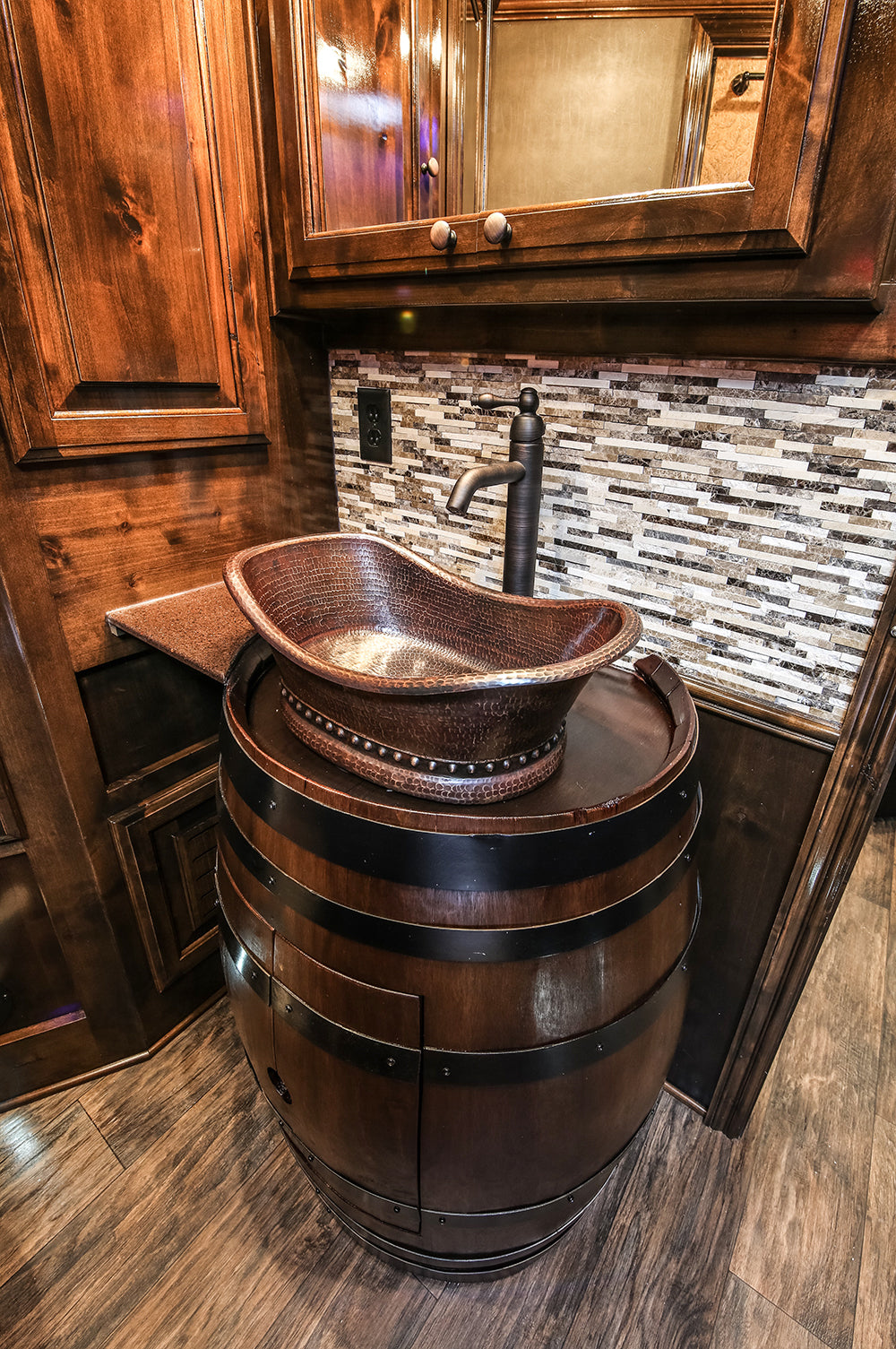 Alternate Image for Premier Copper Products 20" Copper Bathroom Sink, Oil Rubbed Bronze, VBT20DB