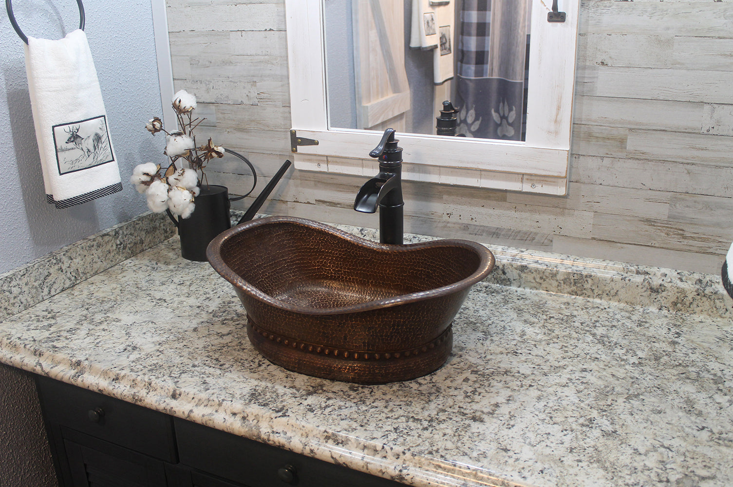 Alternate Image for Premier Copper Products 20" Copper Bathroom Sink, Oil Rubbed Bronze, VBT20DB