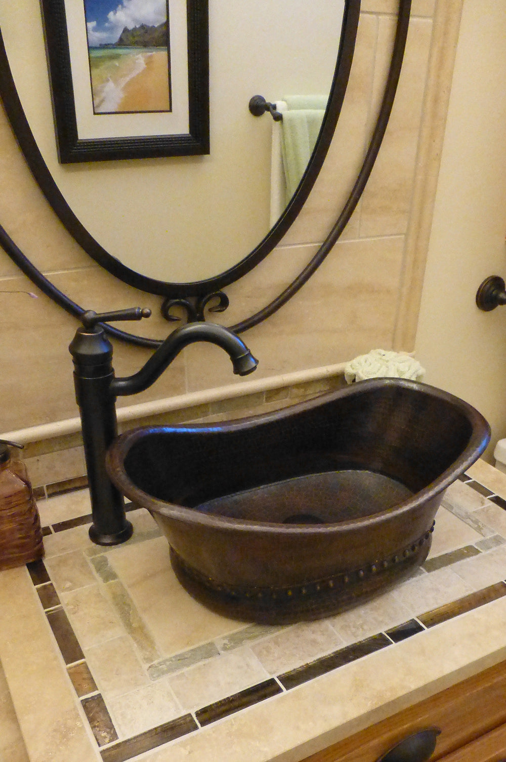 Alternate Image for Premier Copper Products 20" Copper Bathroom Sink, Oil Rubbed Bronze, VBT20DB