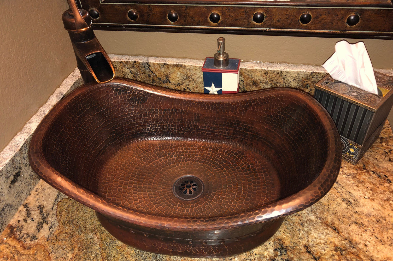 Alternate Image for Premier Copper Products 20" Copper Bathroom Sink, Oil Rubbed Bronze, VBT20DB