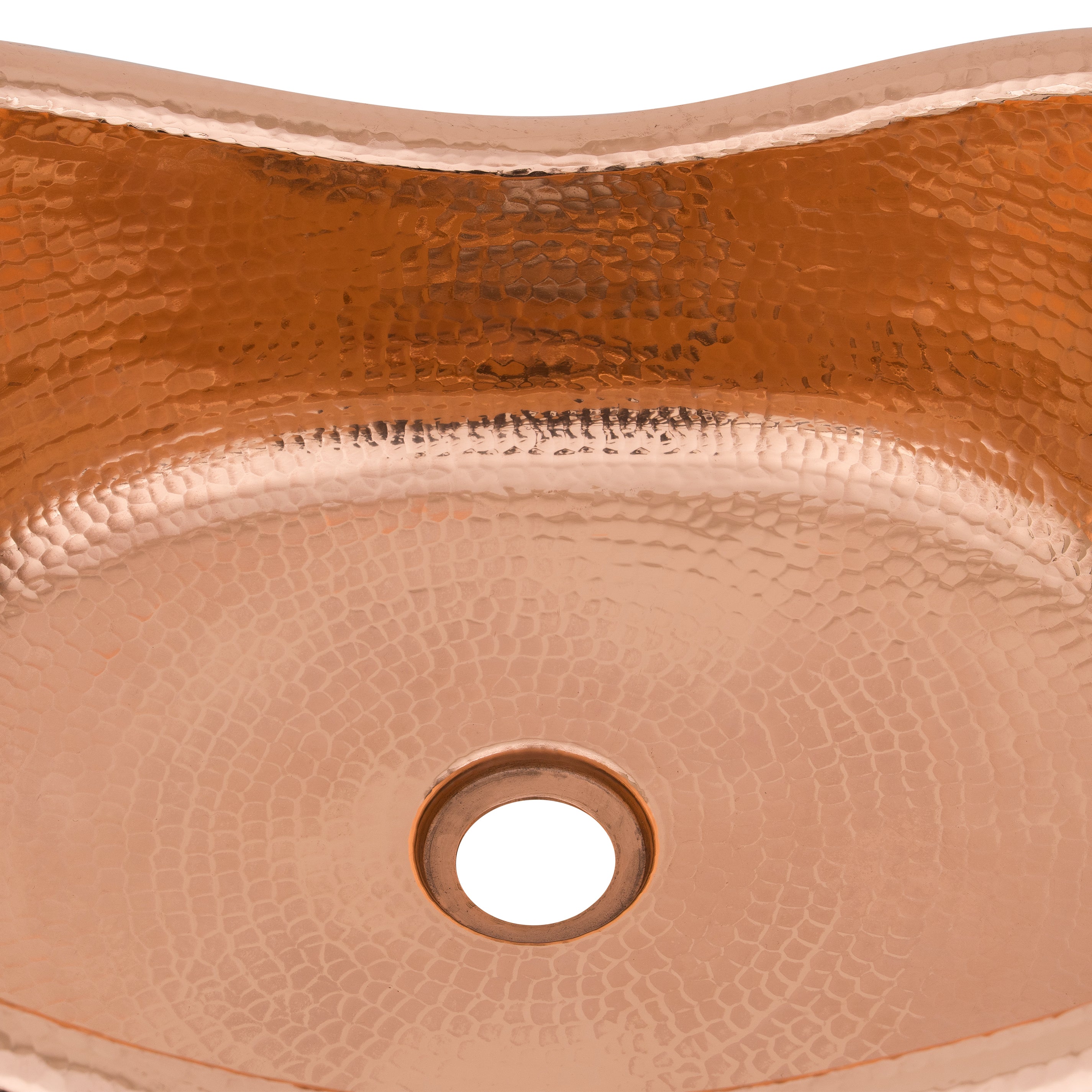 Alternate Image for Premier Copper Products 20" x 13" Specialty Vessel - Above Counter Copper Bathroom Sink, Glazed White with Polished Copper, 17 Gauge, VBT20WHTP