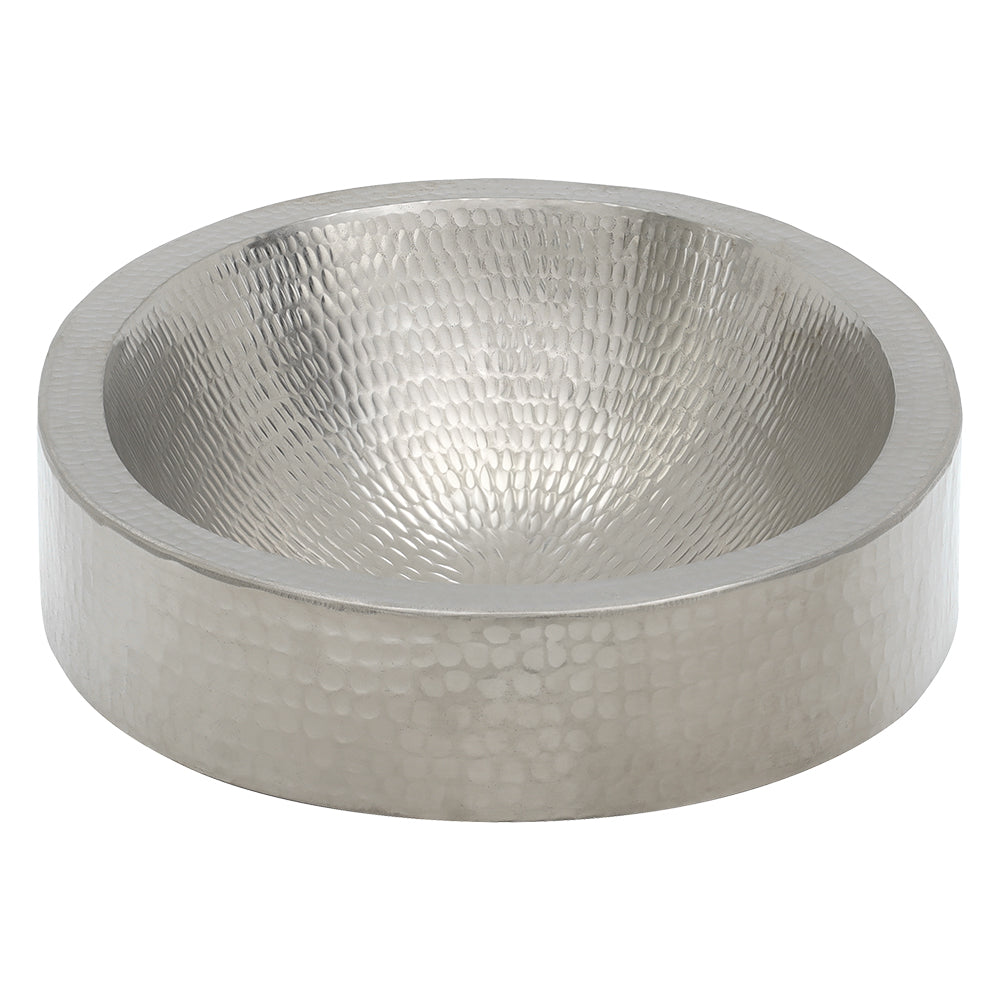 Alternative View of Premier Copper Products 17" Oval Copper Bathroom Sink, Nickel, VO17SKEN