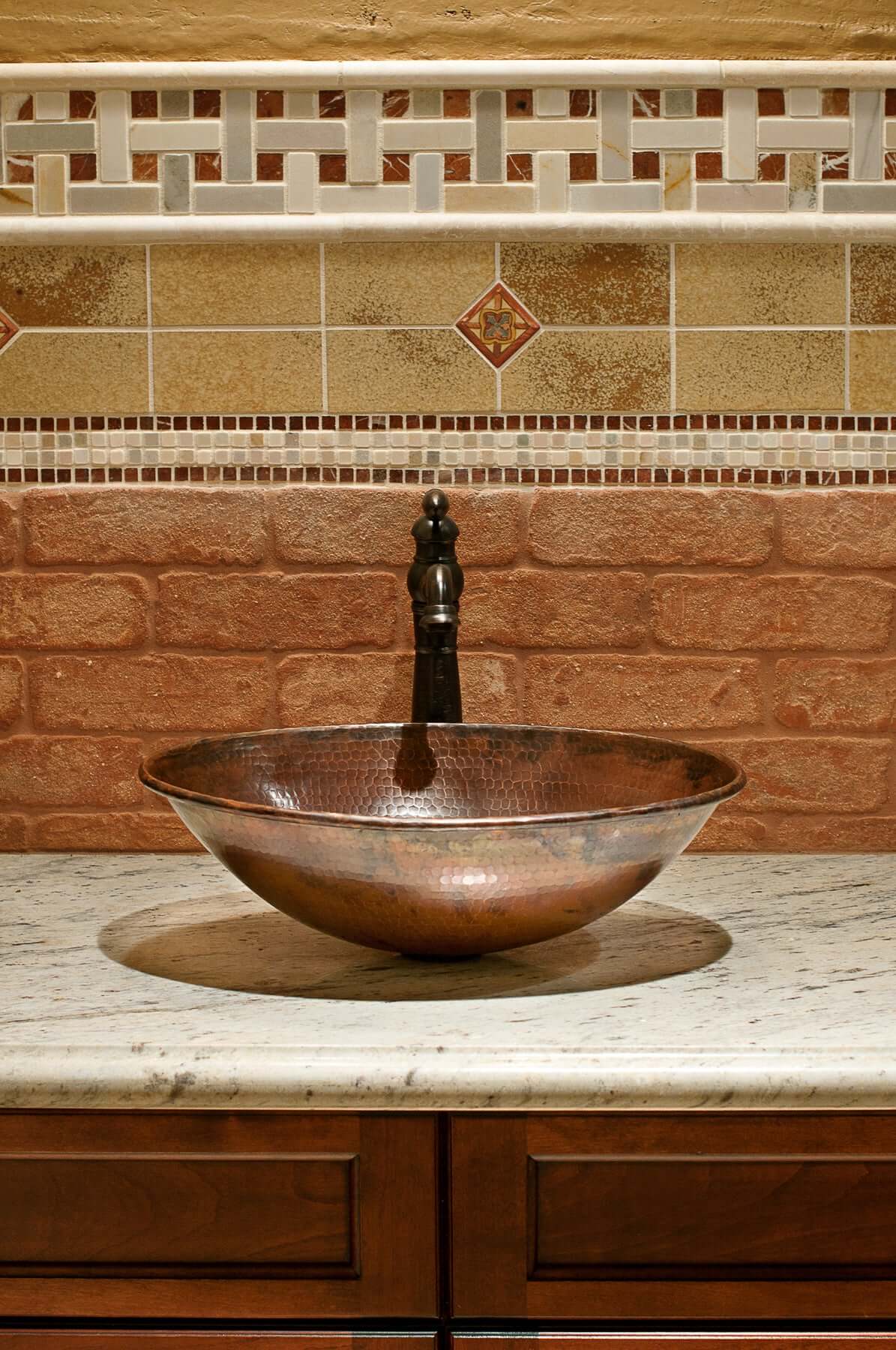Alternate Image for Premier Copper Products 17" Oval Copper Bathroom Sink, Oil Rubbed Bronze, VO17WDB