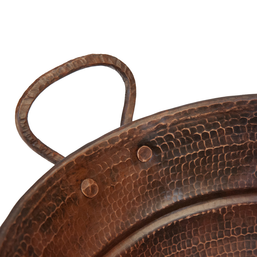 Alternate Image for Premier Copper Products 16" Oval Bucket Vessel Hammered Copper Bathroom Sink with Handles, Matching Drain and Accessories, Oil Rubbed Bronze, BSP5_VOB16DB-P