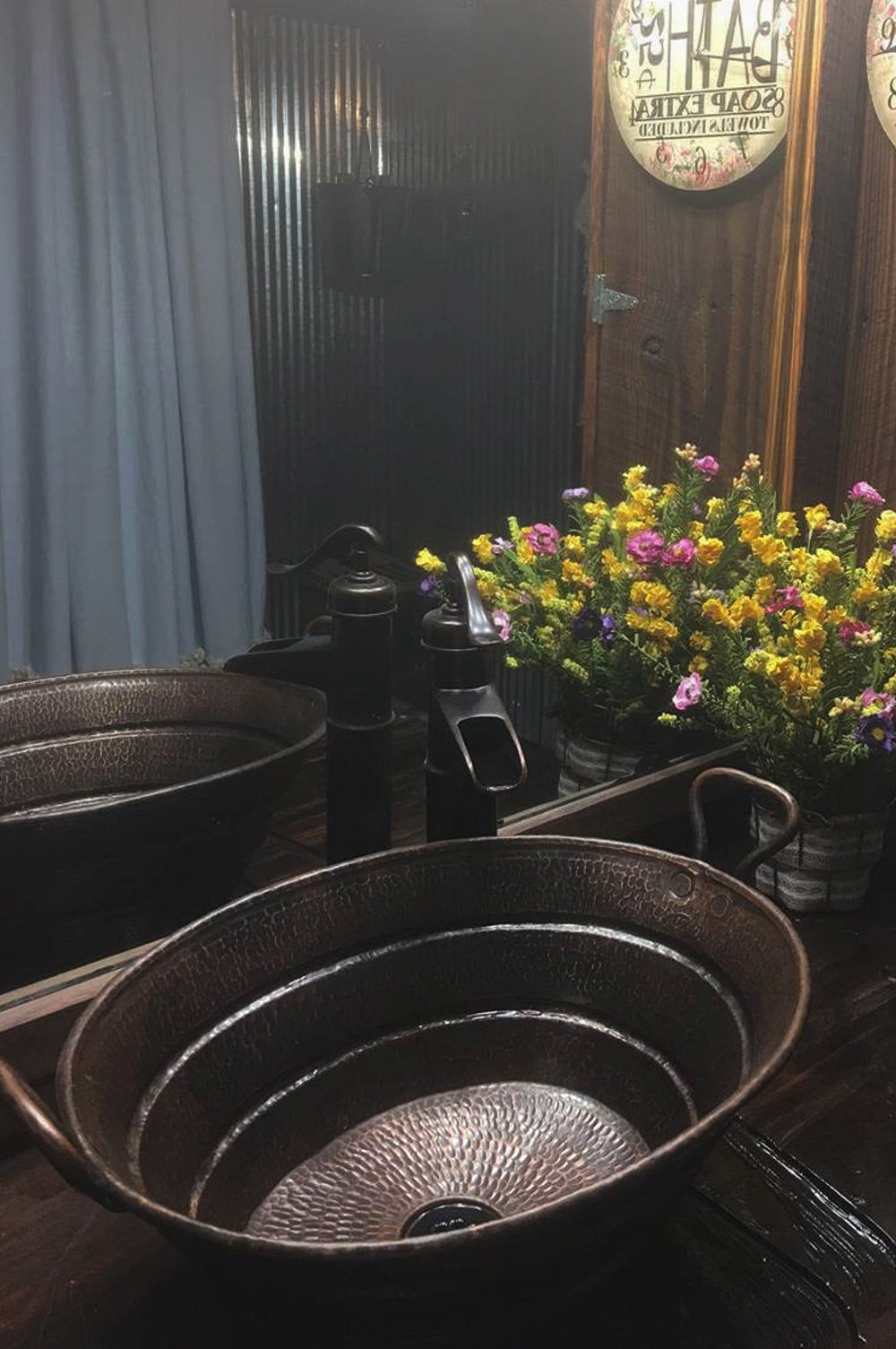 Alternate Image for Premier Copper Products 19" Oval Copper Bathroom Sink, Oil Rubbed Bronze, VOB16DB