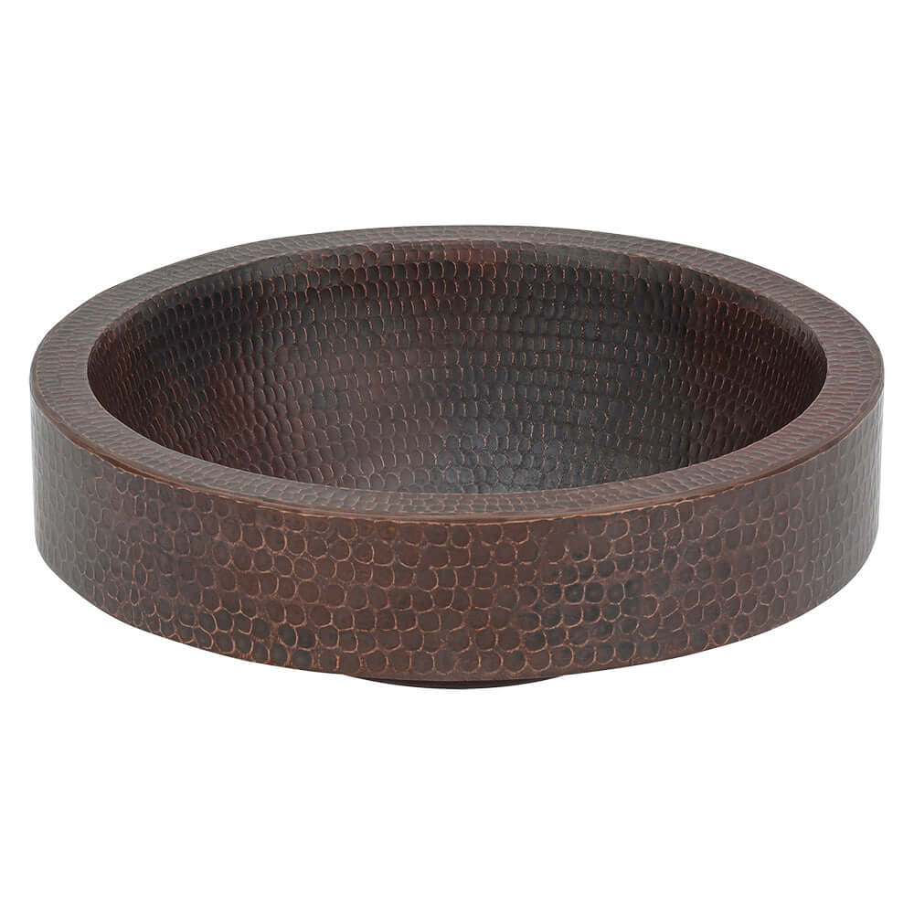 Alternate Image for Premier Copper Products 15" Round Copper Bathroom Sink, Oil Rubbed Bronze, VR15SKDB