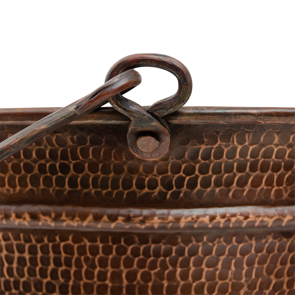 Alternate Image for Premier Copper Products 16" Round Bucket Vessel Hammered Copper Bathroom Sink with Handles, Matching Drain and Accessories, Oil Rubbed Bronze, BSP5_VR16BUDB-P