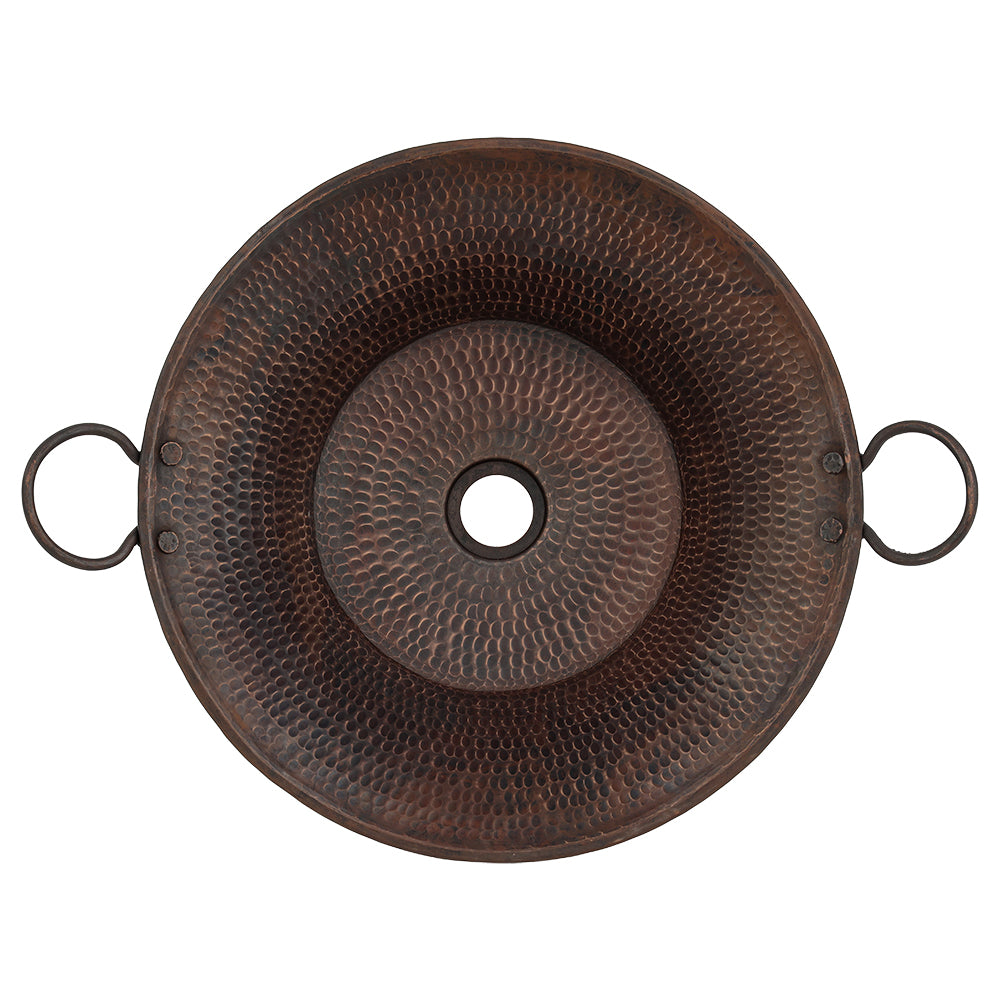 Alternate Image for Premier Copper Products 21" Round Copper Bathroom Sink, Oil Rubbed Bronze, VR16MPDB