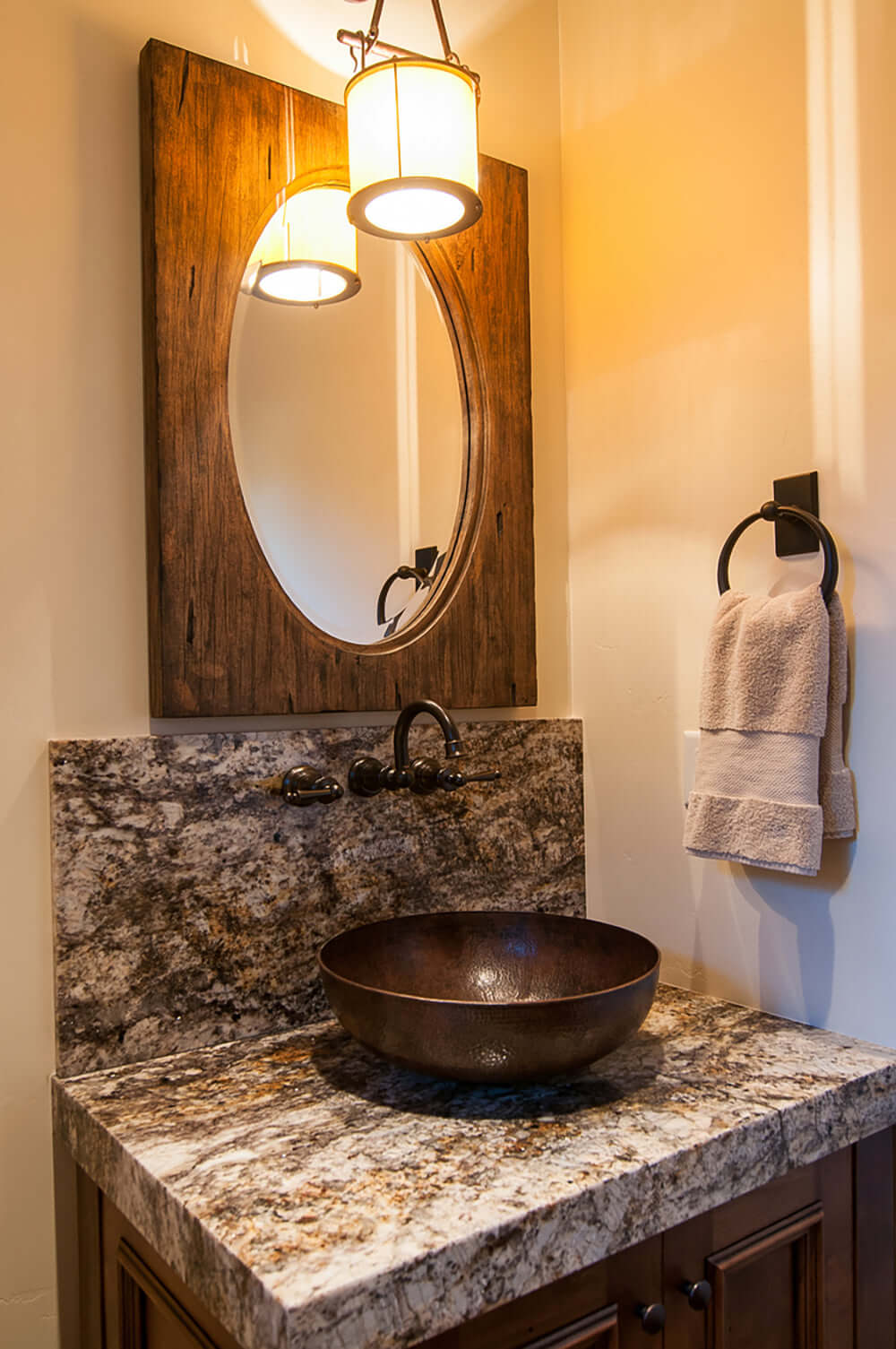 Alternate Image for Premier Copper Products 17" Round Copper Bathroom Sink, Oil Rubbed Bronze, VR17BDB