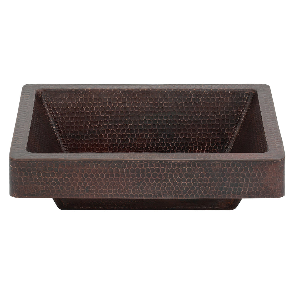 Alternate Image for Premier Copper Products 17" Rectangle Copper Bathroom Sink, Oil Rubbed Bronze, VREC17SKDB