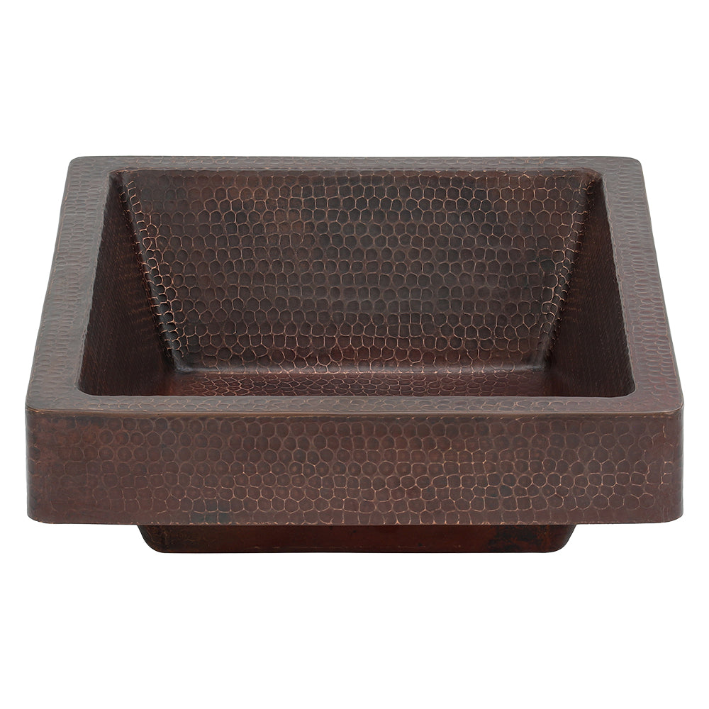 Alternate Image for Premier Copper Products 17" Rectangle Copper Bathroom Sink, Oil Rubbed Bronze, VREC17SKDB