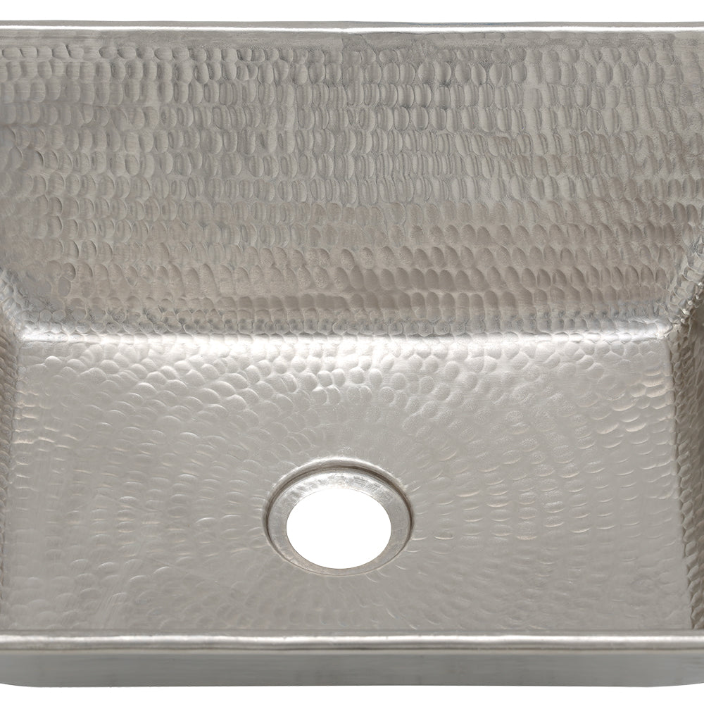 Alternate Image for Premier Copper Products 17.25" x 13.25" Rectangle Vessel - Above Counter Copper and Nickel Bathroom Sink, 17 Gauge, VREC17WEN