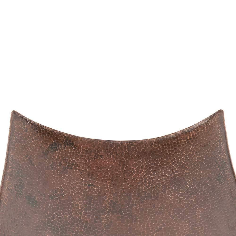 Alternate Image for Premier Copper Products 18" Rectangle Modern Slope Hammered Copper Bathroom Sink, Matching Drain and Accessories, Oil Rubbed Bronze, BSP5_VREC18MSDB-P