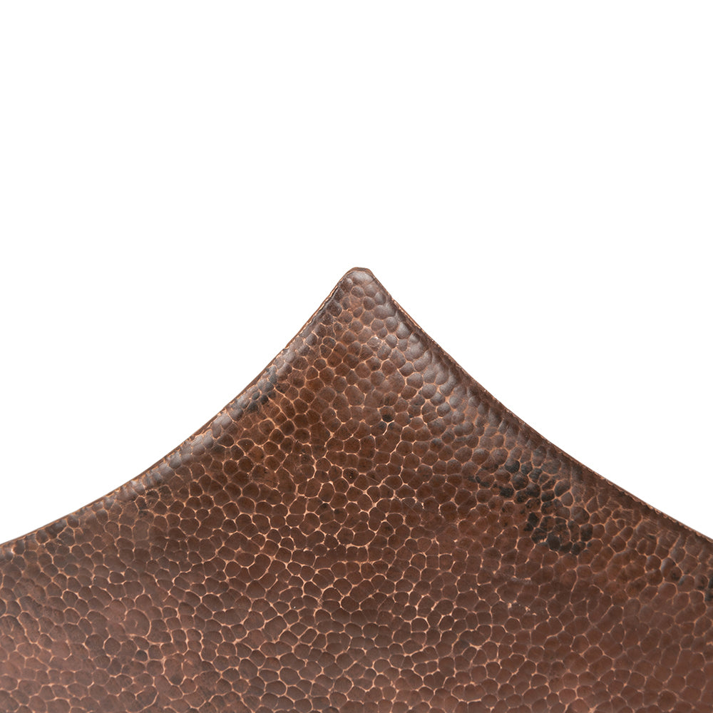 Alternate Image for Premier Copper Products 18" Rectangle Modern Slope Hammered Copper Bathroom Sink, Matching Drain and Accessories, Oil Rubbed Bronze, BSP5_VREC18MSDB-P