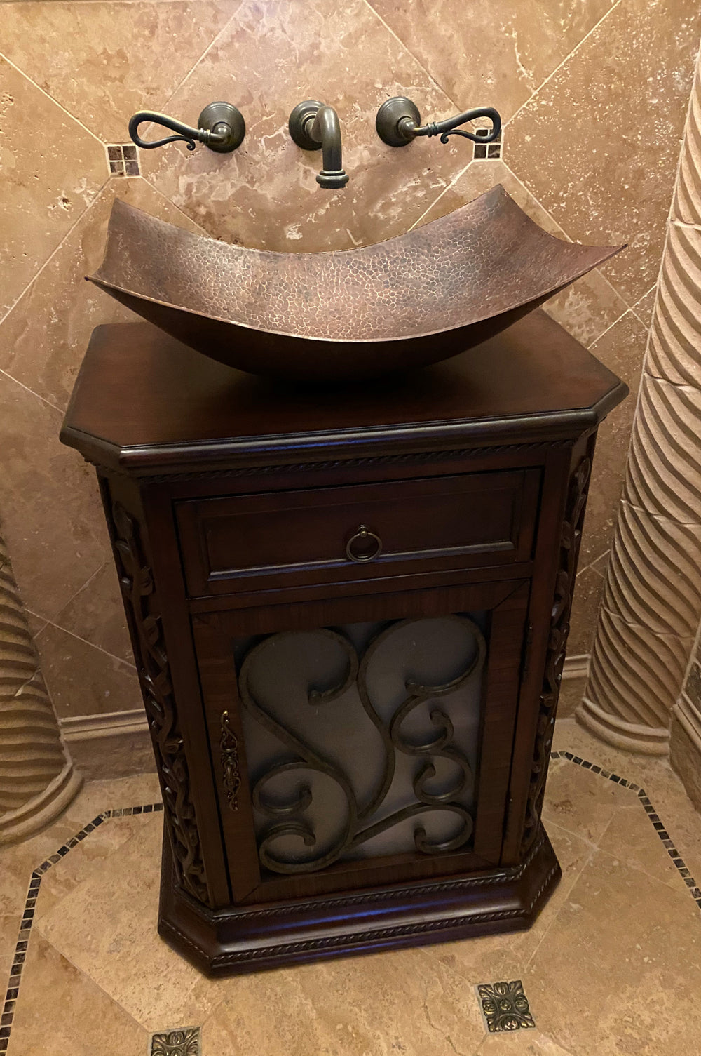 Alternate Image for Premier Copper Products 18" Rectangle Copper Bathroom Sink, Oil Rubbed Bronze, VREC18MSDB