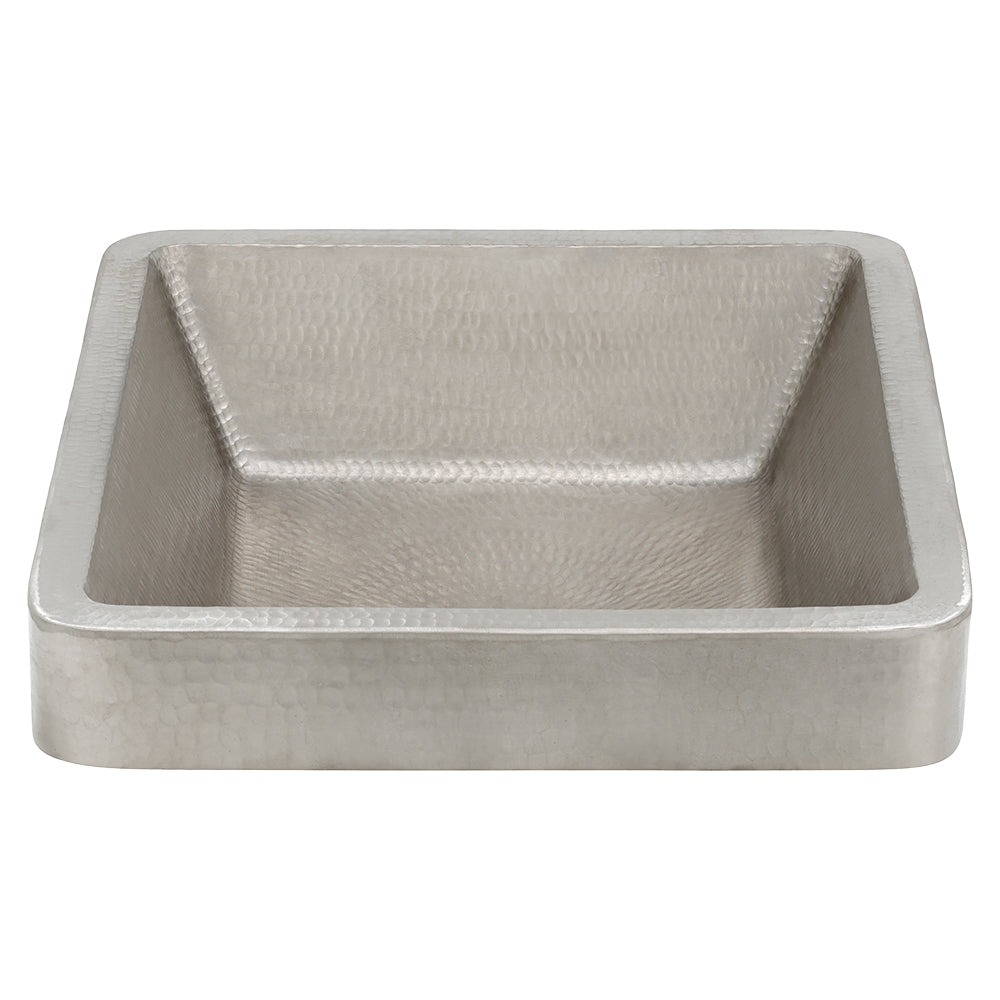 Alternate Image for Premier Copper Products 19" Rectangle Copper Bathroom Sink, Nickel, VREC19SKEN
