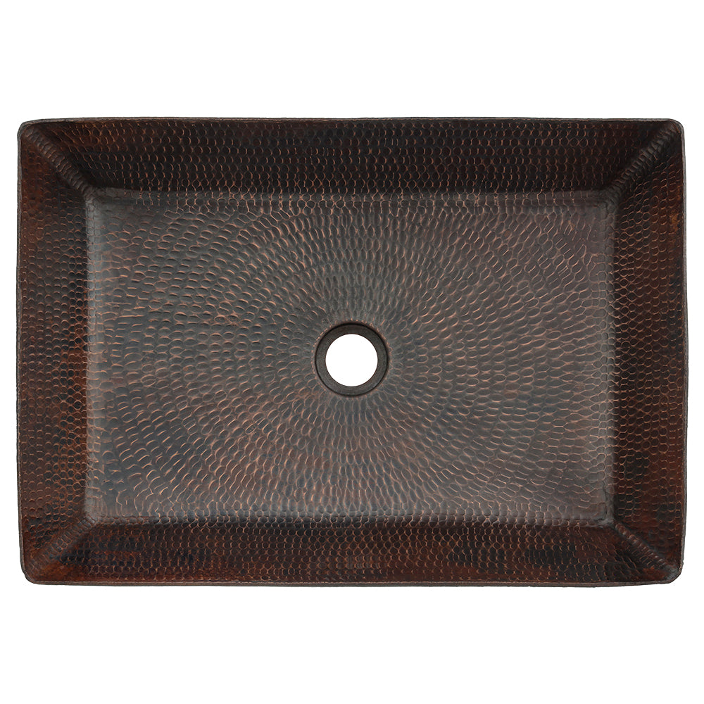 Alternate Image for Premier Copper Products 20" Rectangle Copper Bathroom Sink, Oil Rubbed Bronze, VREC2014DB