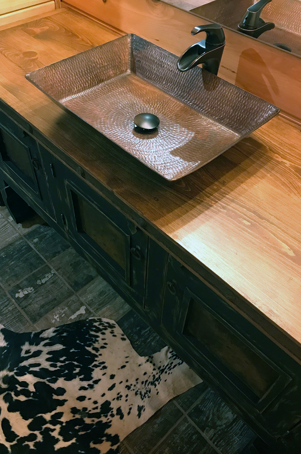 Alternate Image for Premier Copper Products 20" Rectangle Copper Bathroom Sink, Oil Rubbed Bronze, VREC2014DB