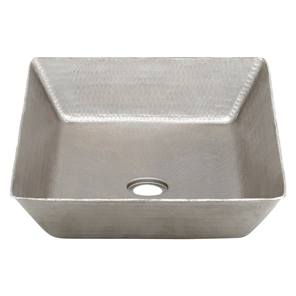 Alternate Image for Premier Copper Products 20" Rectangle Copper Bathroom Sink, Nickel, VREC2014EN
