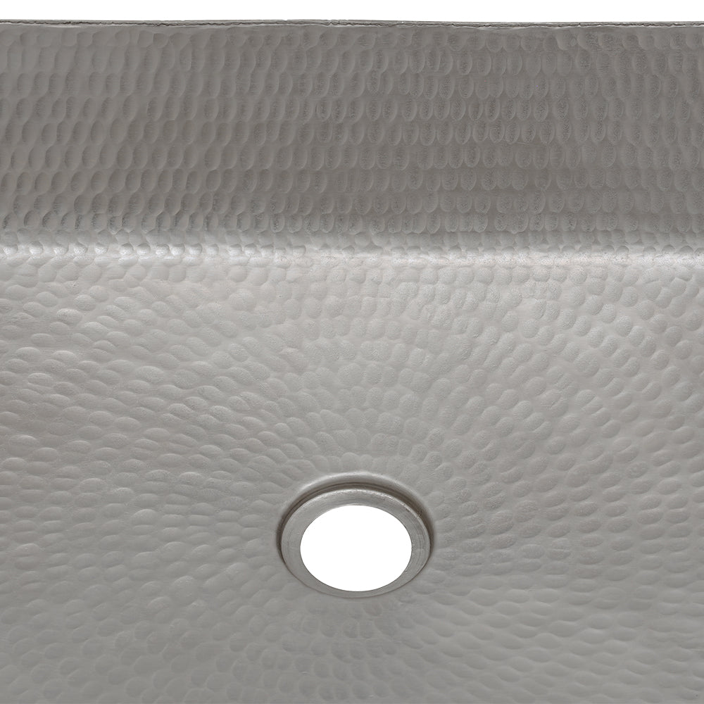Alternate Image for Premier Copper Products 20" Rectangle Copper Bathroom Sink, Nickel, VREC2014EN