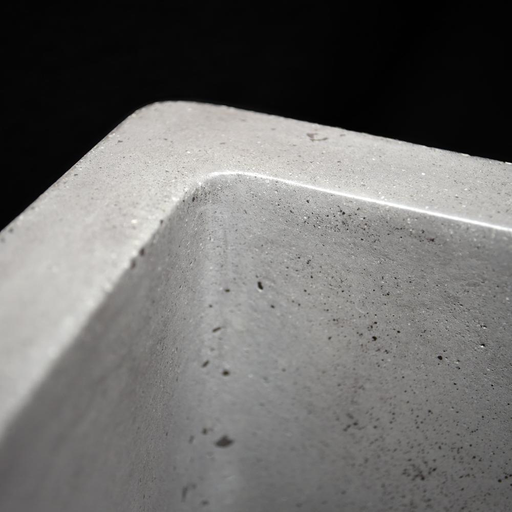 Native Trails Nipomo 20" Rectangle NativeStone Concrete Farmhouse Bathroom Sink, Ash, NSL1915-A