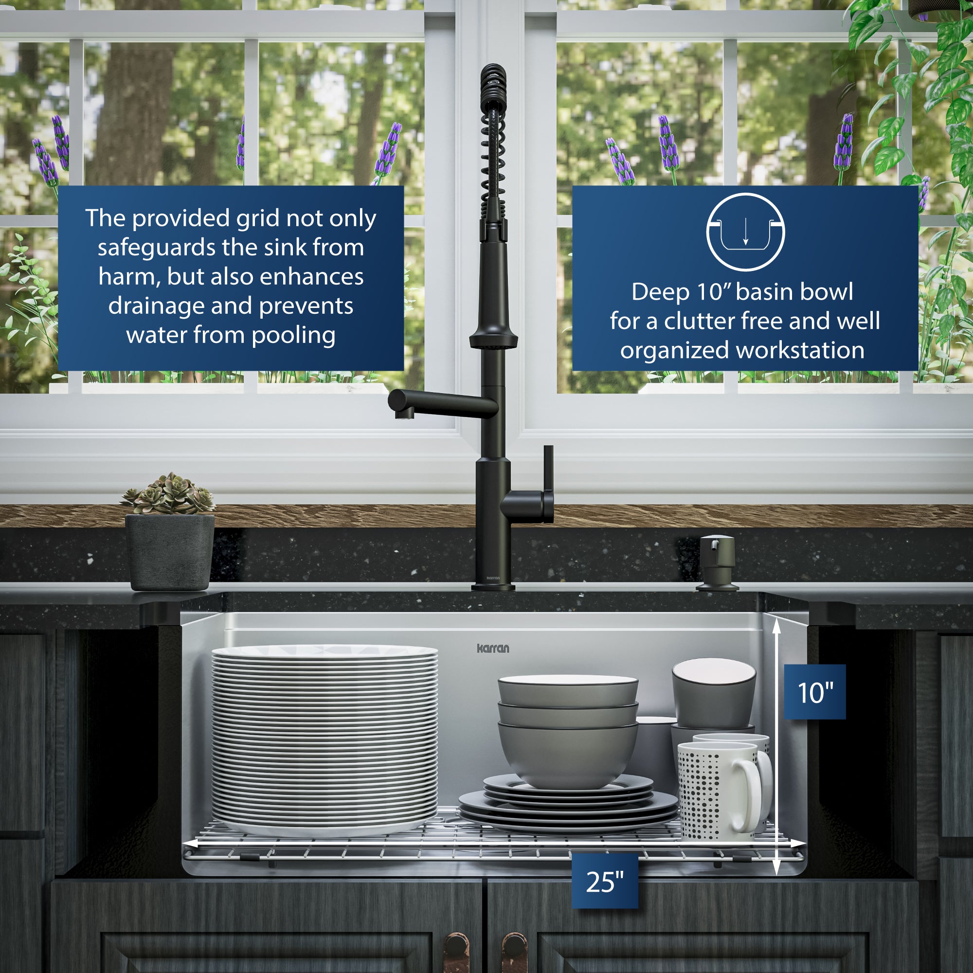 Alternate Image for Karran Elite Workstation 27" Undermount Stainless Steel Workstation Kitchen Sink with Accessories, 16 Gauge, WS-34-PK1
