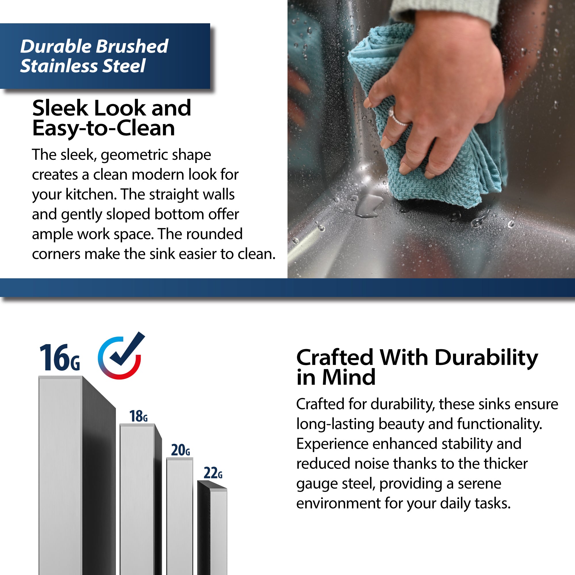 Alternate Image for Karran Elite Workstation 25" Drop In/Topmount Stainless Steel Workstation Kitchen Sink with Accessories, 16 Gauge, WST-22-PK1