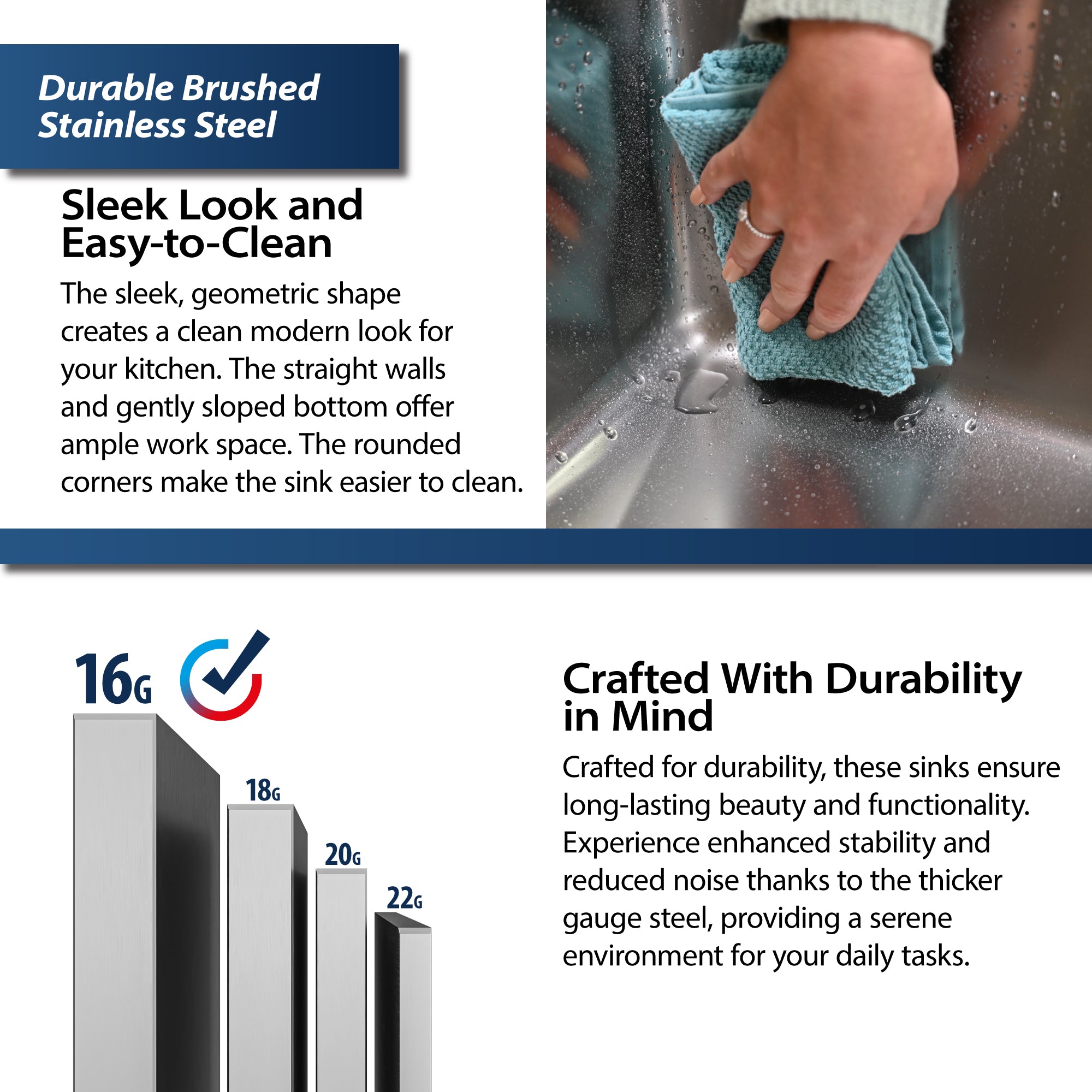 Alternate Image for Karran Elite Workstation 33" Drop In/Topmount Stainless Steel Workstation Kitchen Sink with Accessories, 16 Gauge, WST-26-PK1