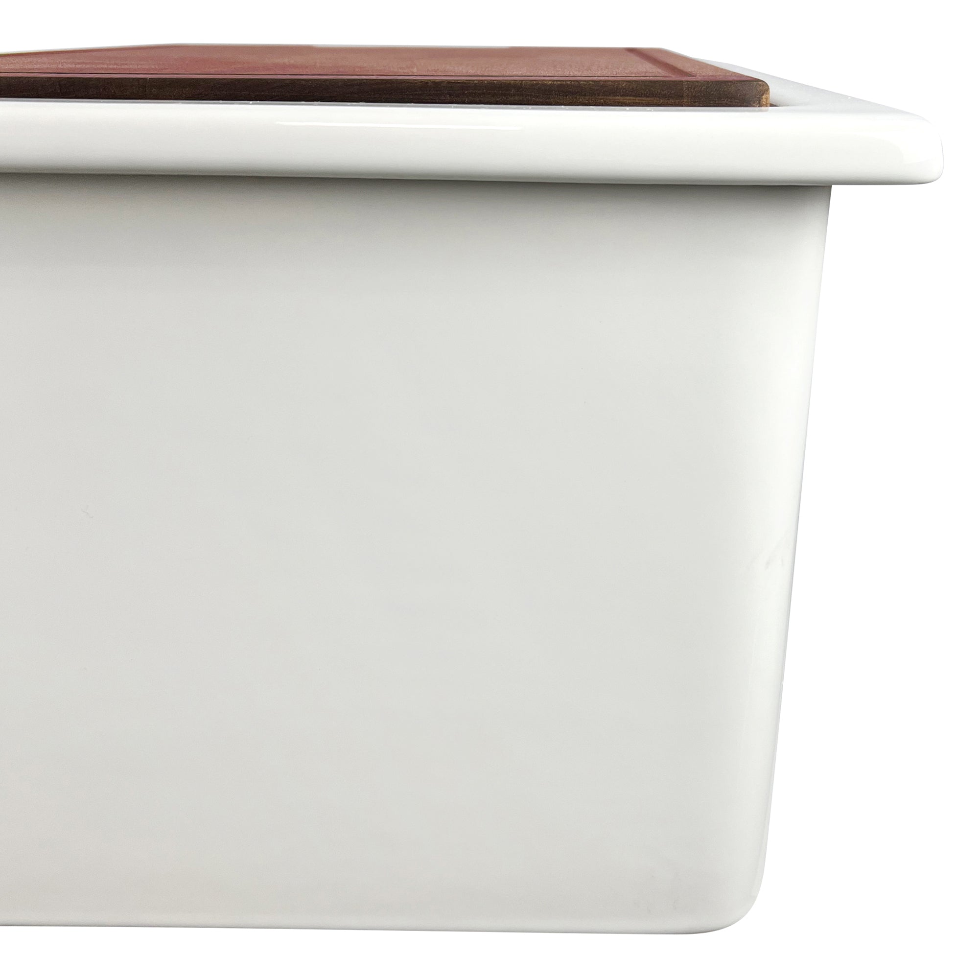 Alternate Image for Nantucket Sinks Cape 33" Dual Mount Fireclay Kitchen Sink with Accessories, White, Wellfleet-PS3320W