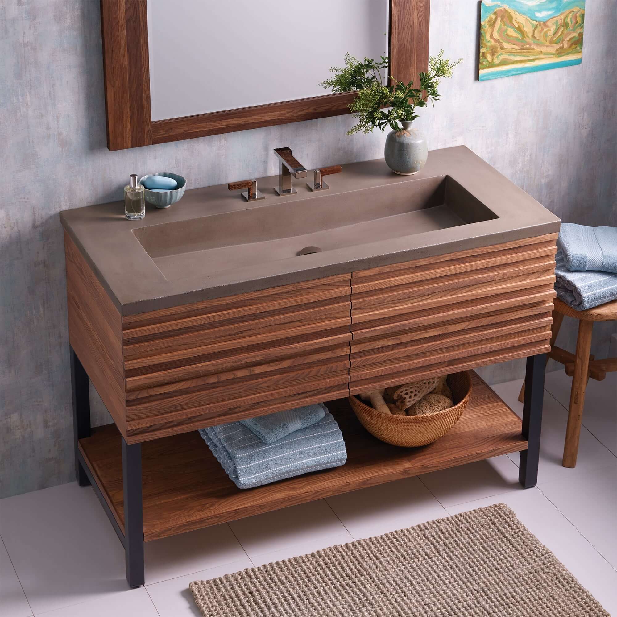 Alternate Image for Native Trails Winemaker 48" Freestanding Vanity Base in Cask Oak, VNM481