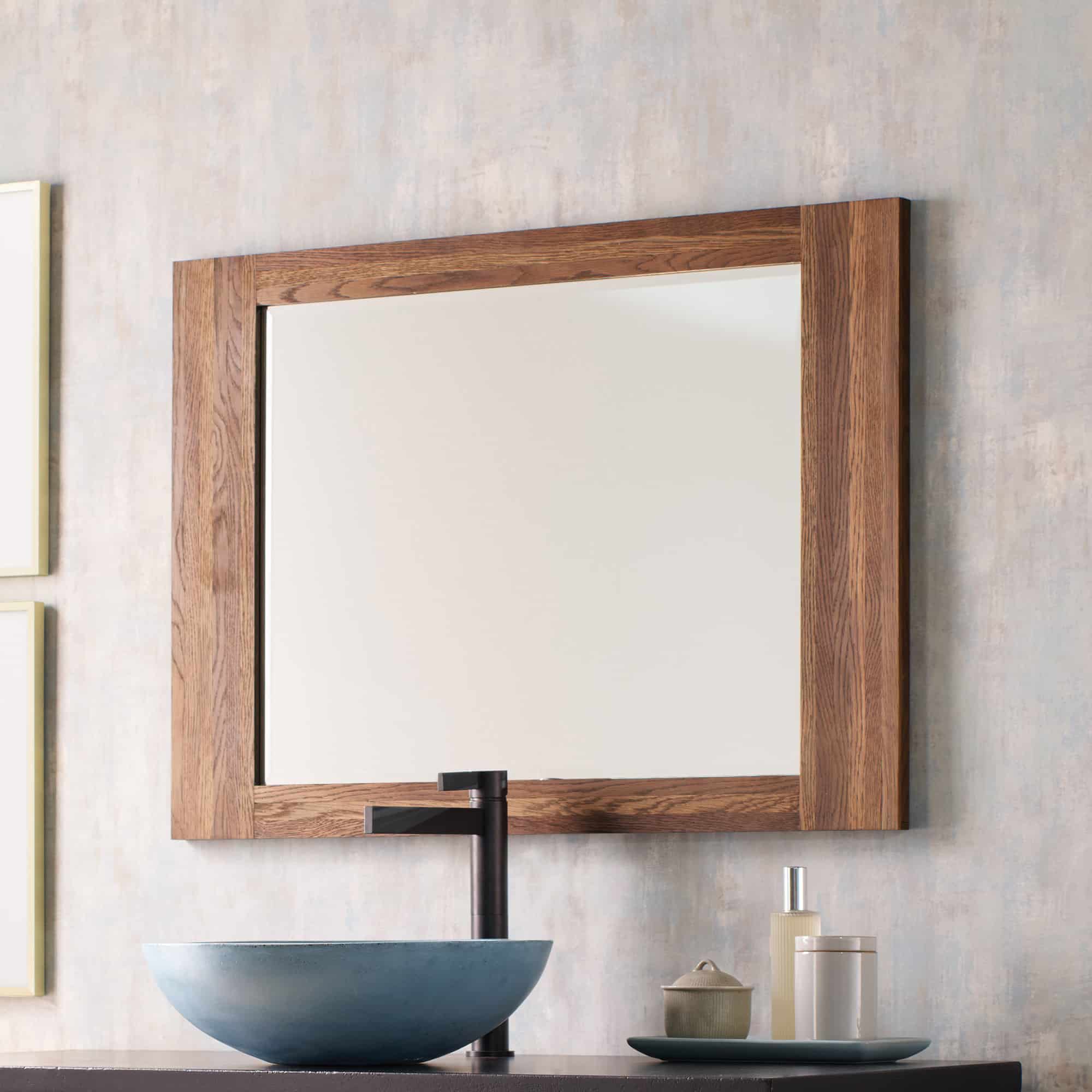 Native Trails Winemaker Large 26.5" x 37.25" Mirror in Cask Oak, Reclaimed Wood, MR241