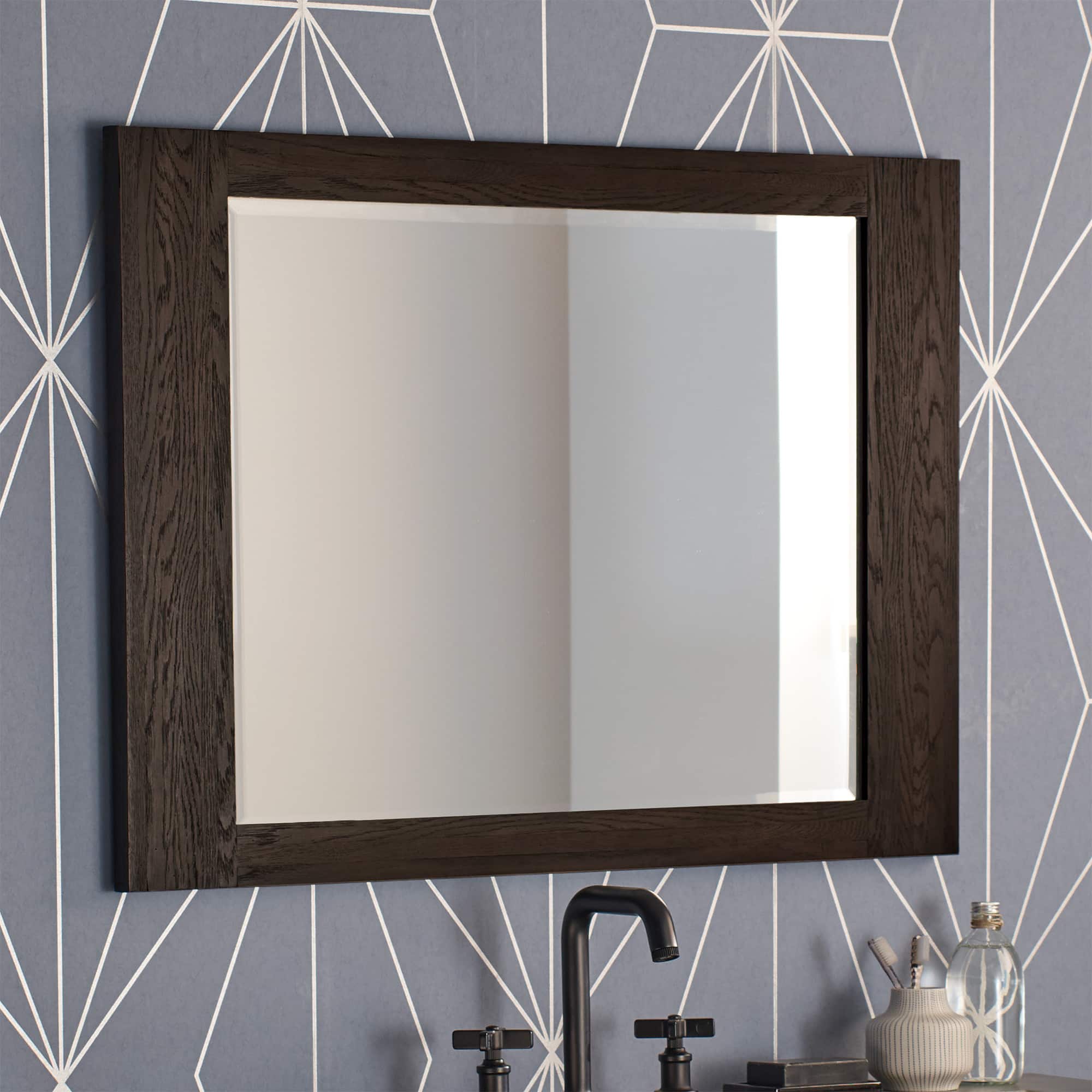 Native Trails Winemaker Large 26.5" x 37.25" Mirror in Charred Oak, Reclaimed Wood, MR248