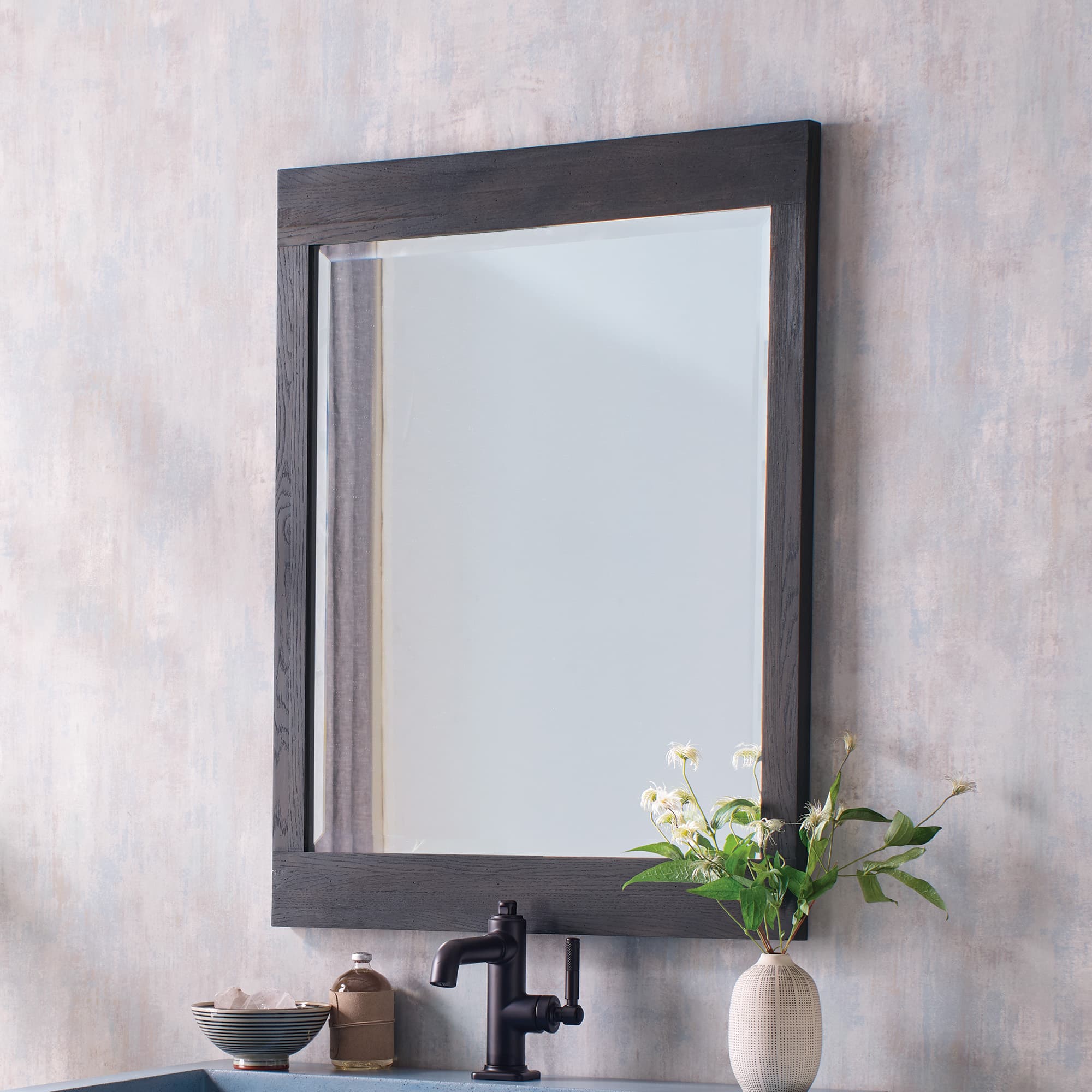 Native Trails Winemaker Small 23.75" x 30.75" Mirror in Charred Oak, Reclaimed Wood, MR238