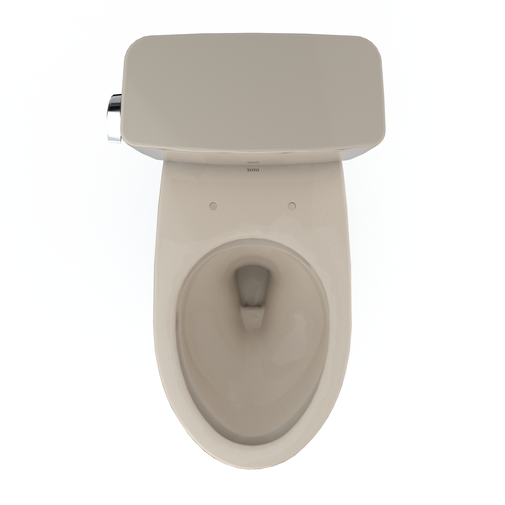 Alternate Image for TOTO Drake Two-Piece Elongated 1.28 GPF TORNADO FLUSH Toilet with CEFIONTECT, Bone, Vitreous China, CST776CEG#03