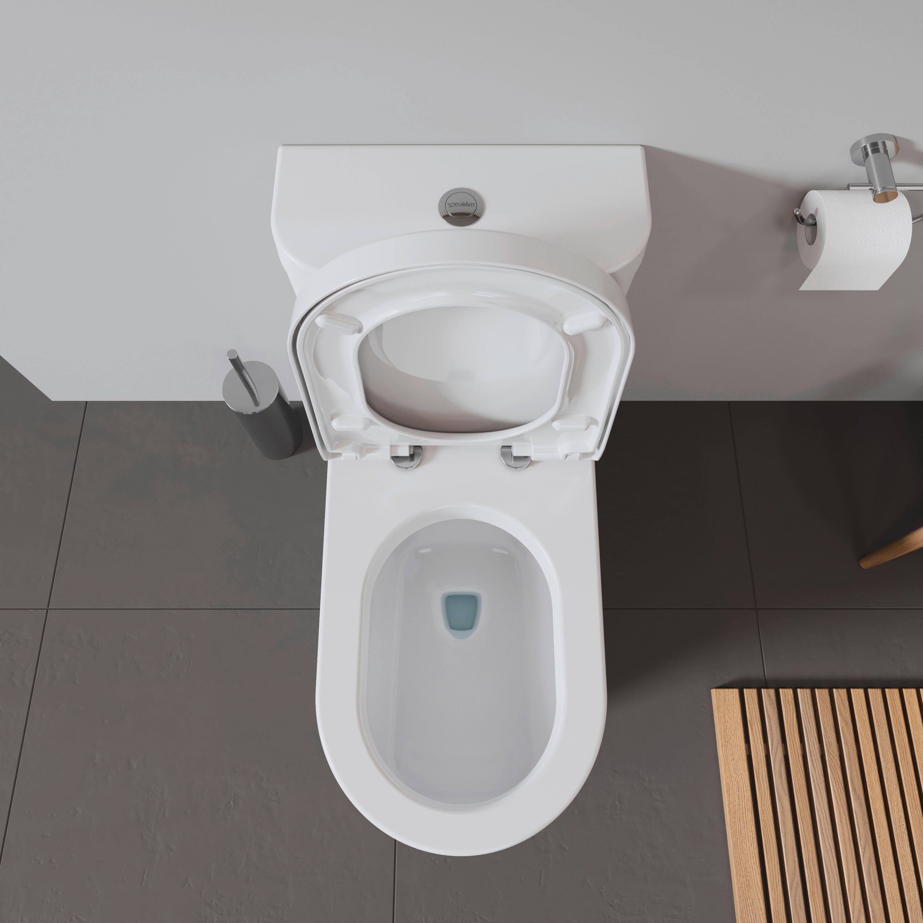 Starck 3 Elongated Slow Close Toilet Seat in White
