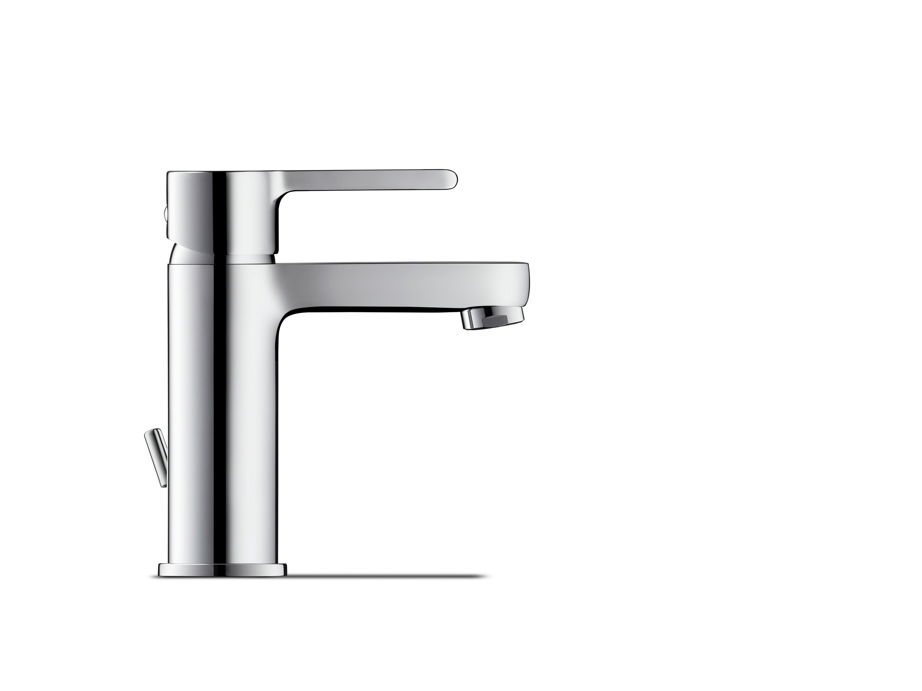 B.2 5 7/8" Single Hole Bathroom Sink FaucetBathroom Sink Faucet in Chrome, Drain Included