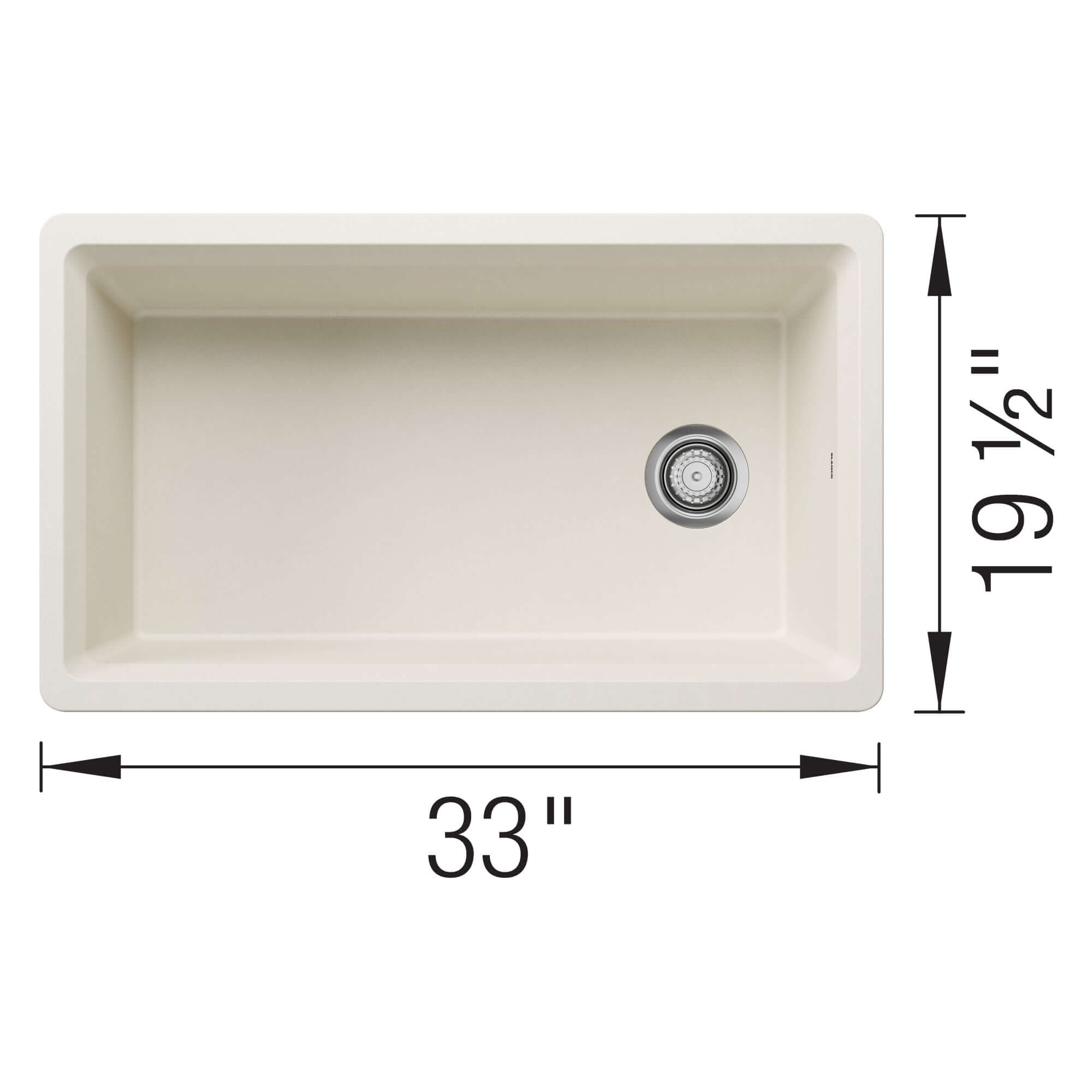 Alternate Image for Blanco Inteos 33" Undermount Silgranit Workstation Kitchen Sink, Soft White, No Faucet Hole, 443318
