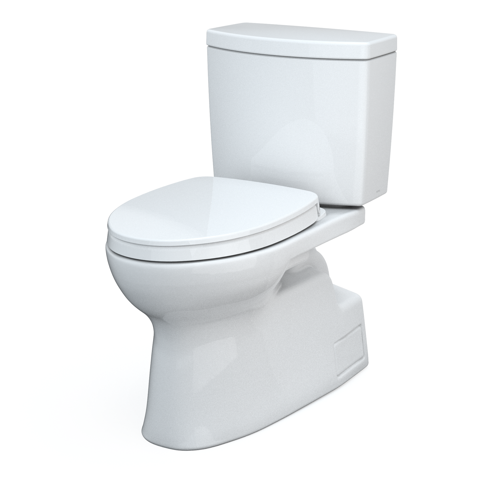 Alternate Image for TOTO Vespin II 1G Two-Piece Elongated 1.0 GPF Universal Height Toilet with CEFIONTECT and SS124 SoftClose Seat, WASHLET+ Ready, Cotton White, Vitreous China|Plastic, MS474124CUFG#01