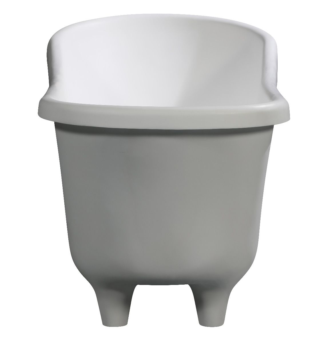 Alternate Image for ALFI brand 68" Solid Surface Resin Free Standing Oval Bathtub, White Matte, AB9960