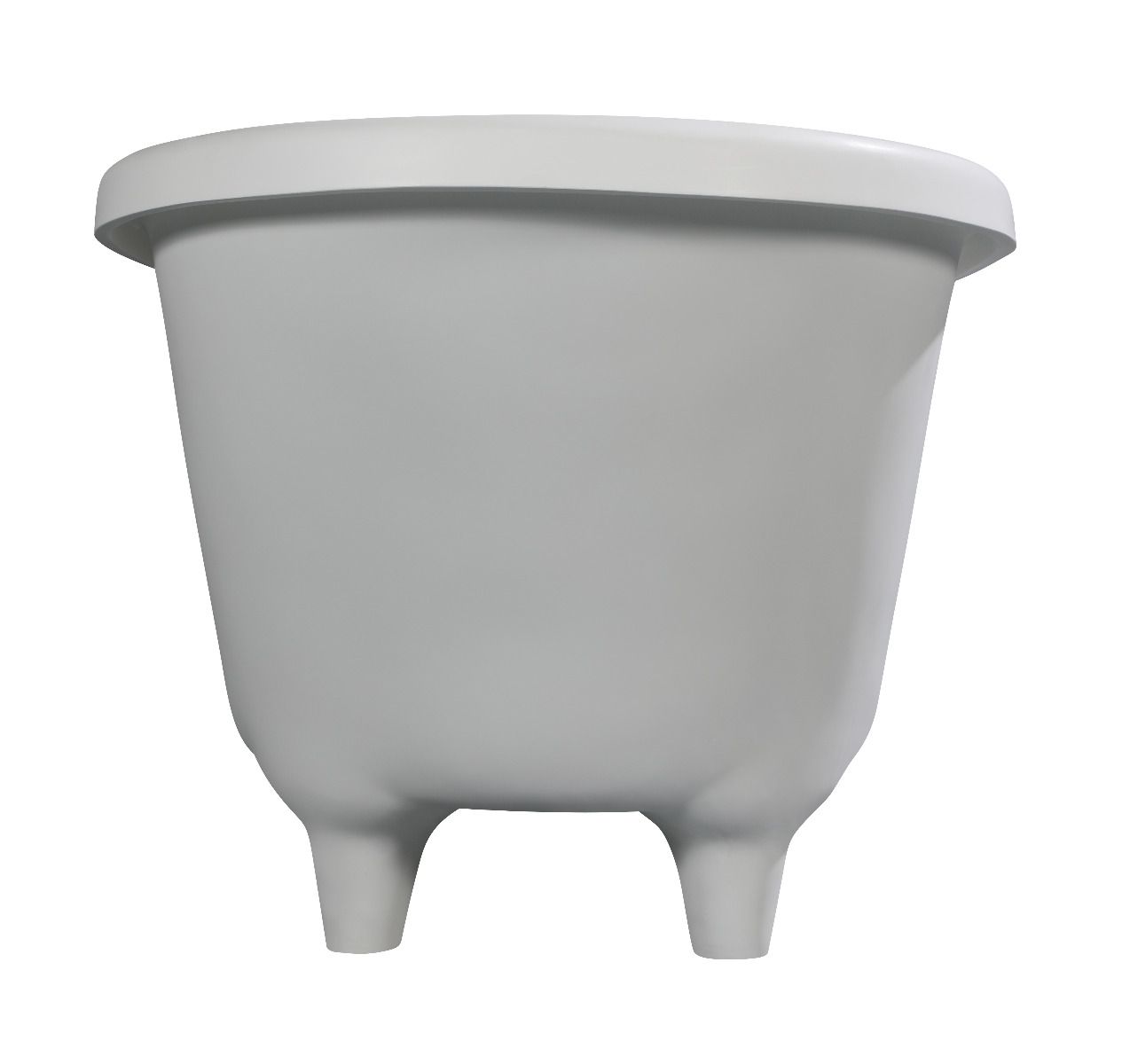 Alternate Image for ALFI brand 68" Solid Surface Resin Free Standing Oval Bathtub, White Matte, AB9960