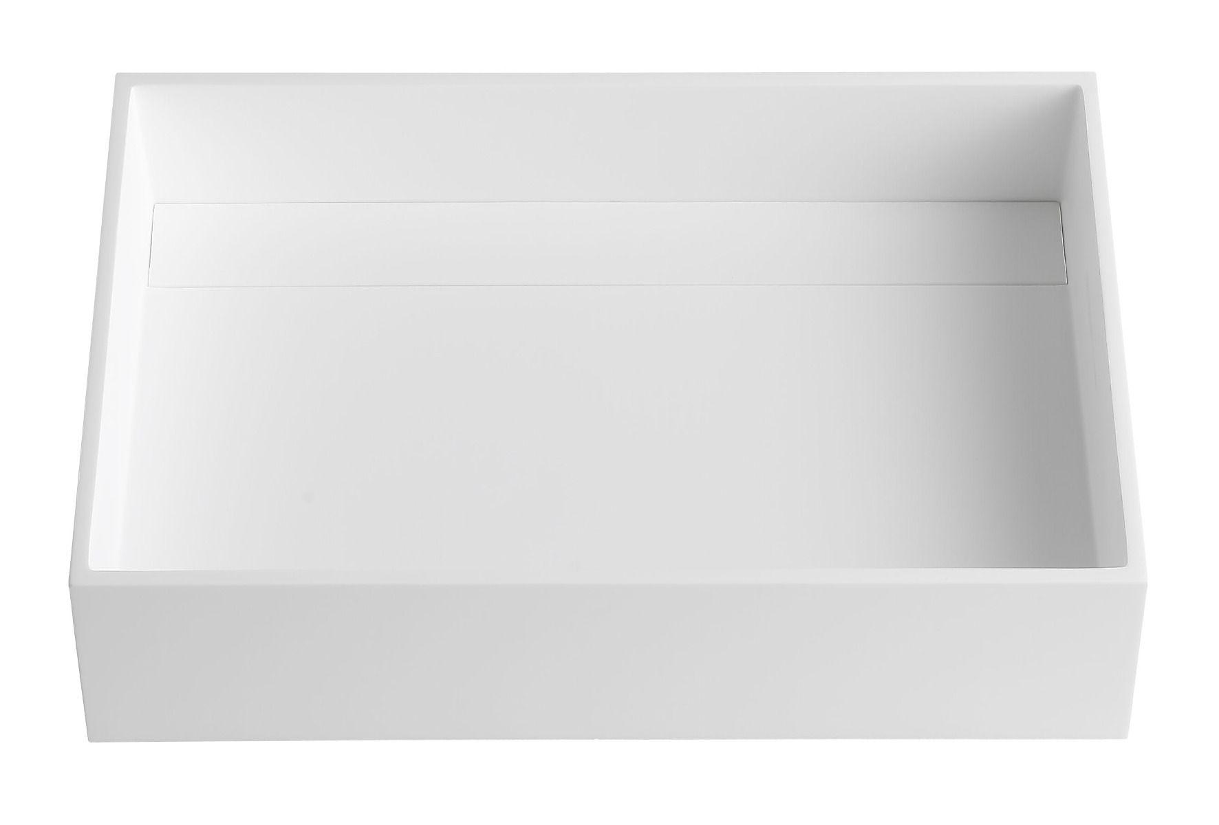 Alternate Image for ALFI brand 20" x 13.5" Rectangle Above Mount Resin Bathroom Sink, White Matte, No Faucet Hole, ABRS2014