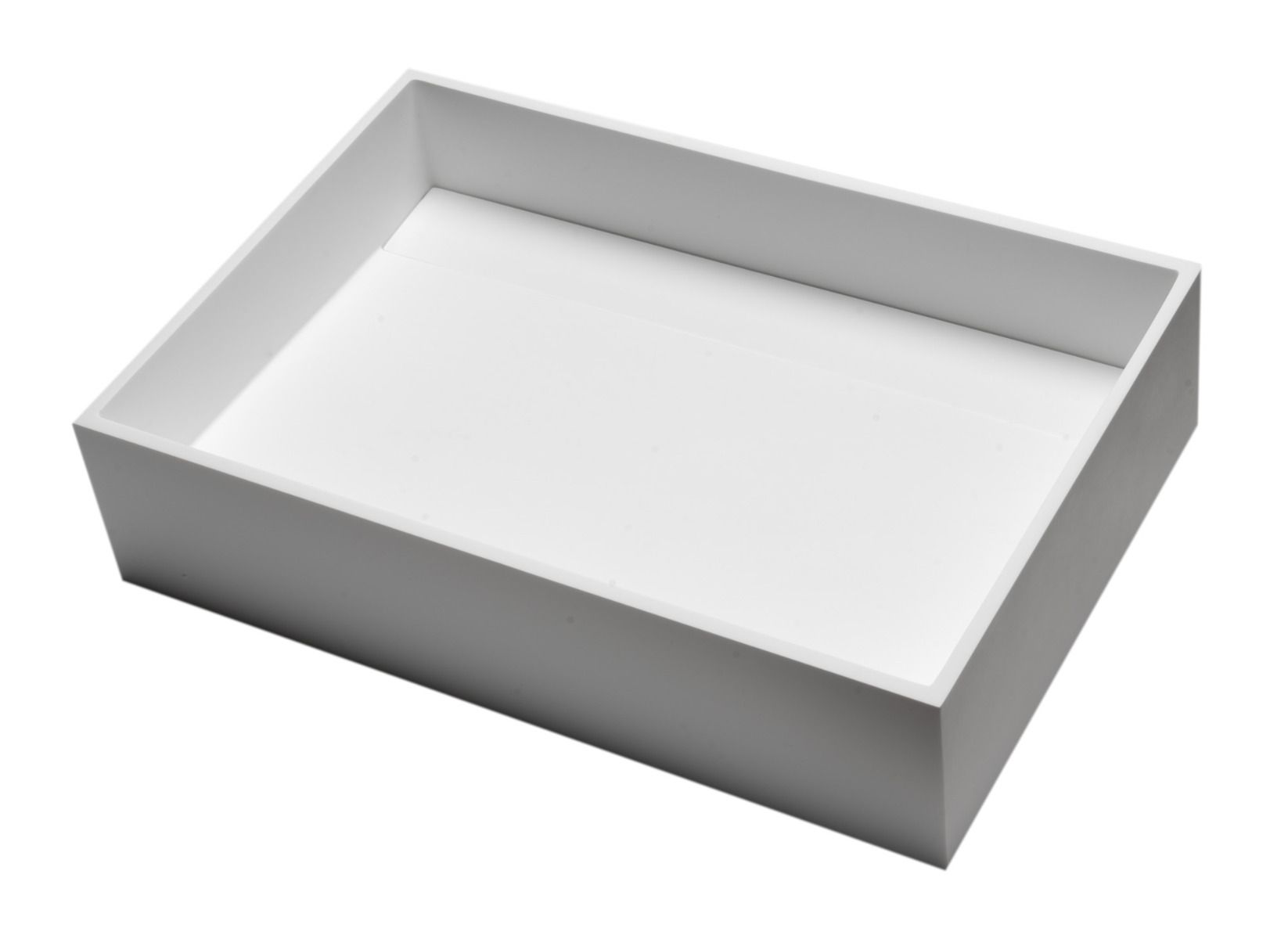 Alternate Image for ALFI brand 20" x 13.5" Rectangle Above Mount Resin Bathroom Sink, White Matte, No Faucet Hole, ABRS2014