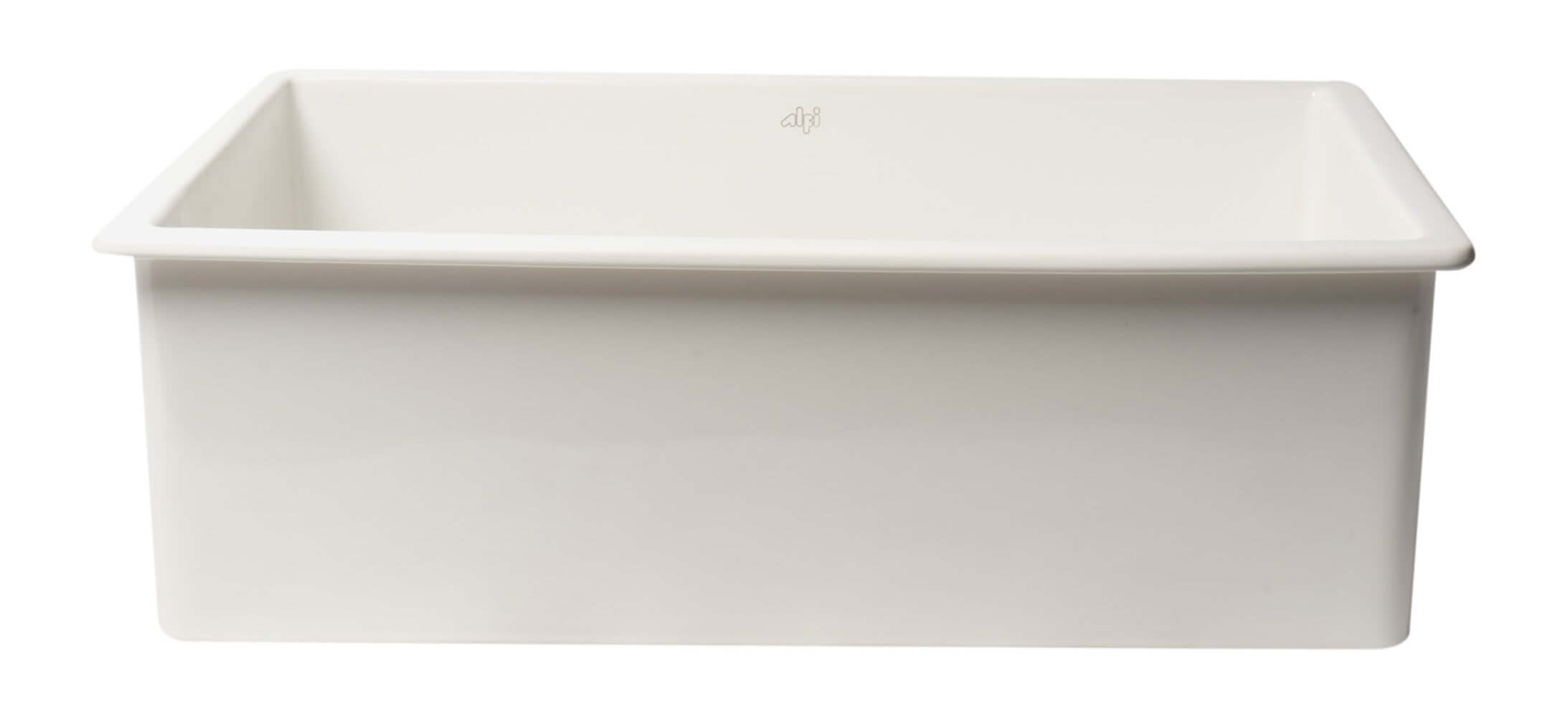 Alternate Image for ALFI brand 32" Dual Mount Fireclay Kitchen Sink, White, No Faucet Hole, ABF3219SUD-W
