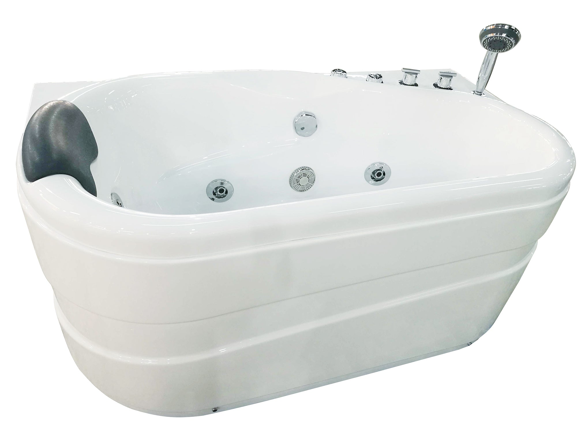 Alternate Image for Eago 57" Acrylic Corner Oval Bathtub, White, AM175-R