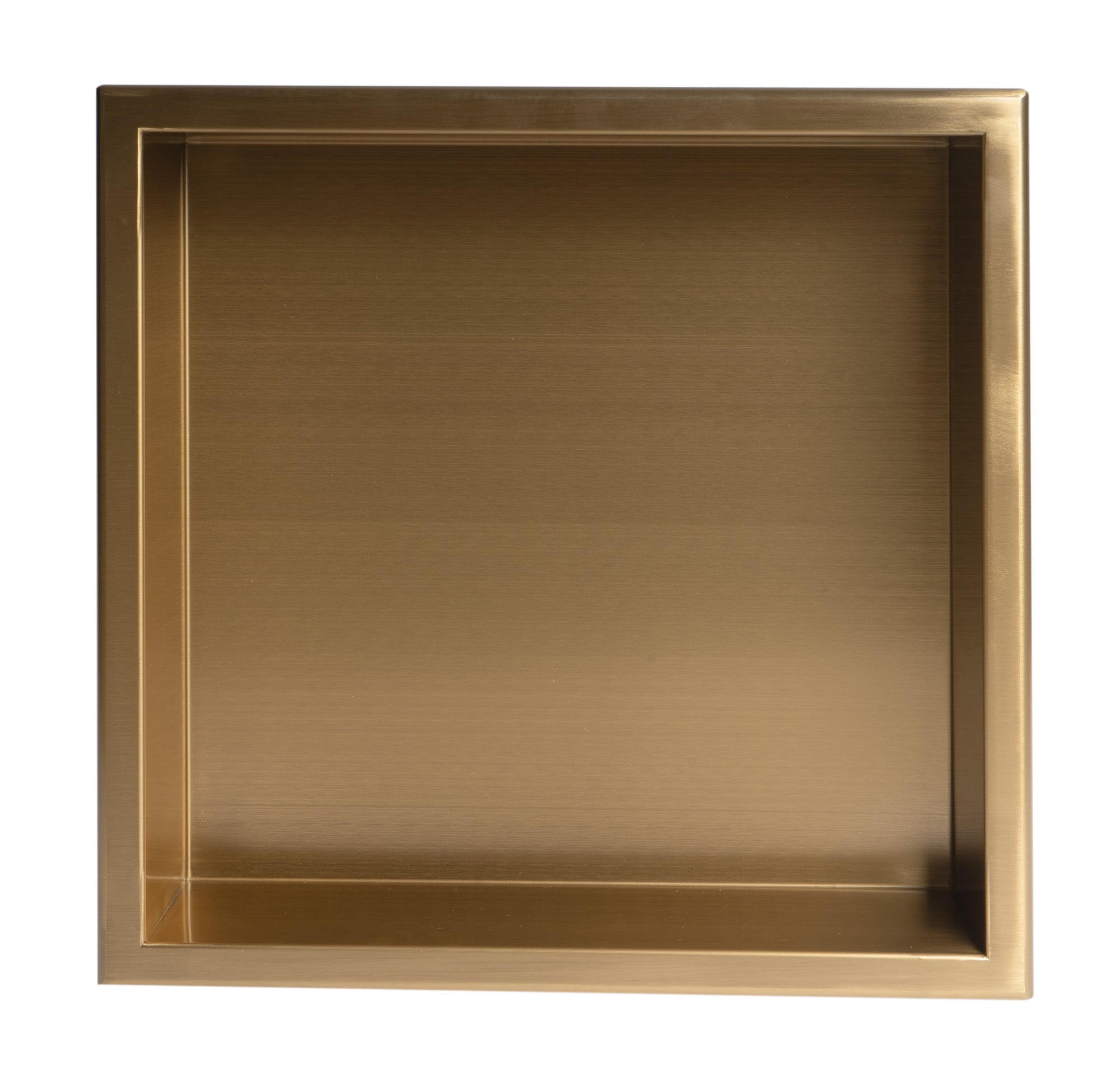 Alternate Image for ALFI brand ABNP1616-BG 16" x 16" Brushed Gold PVD Steel Square Single Shelf Shower Niche, Stainless Steel, 20 Gauge