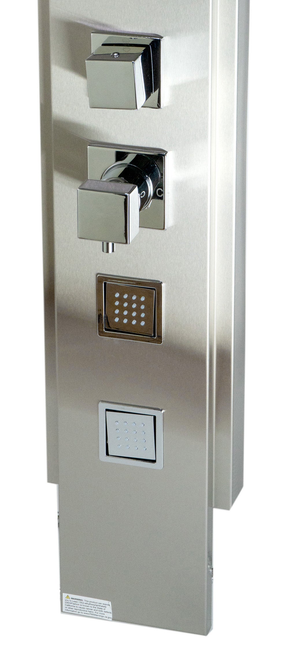 Alternate Image for ALFI brand ABSP10 Modern Stainless Steel Shower Panel with 4 Body Sprays, Grey